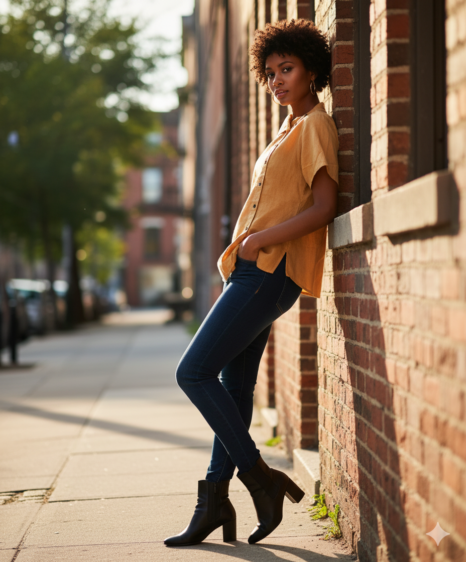 Mustard Button Shirt