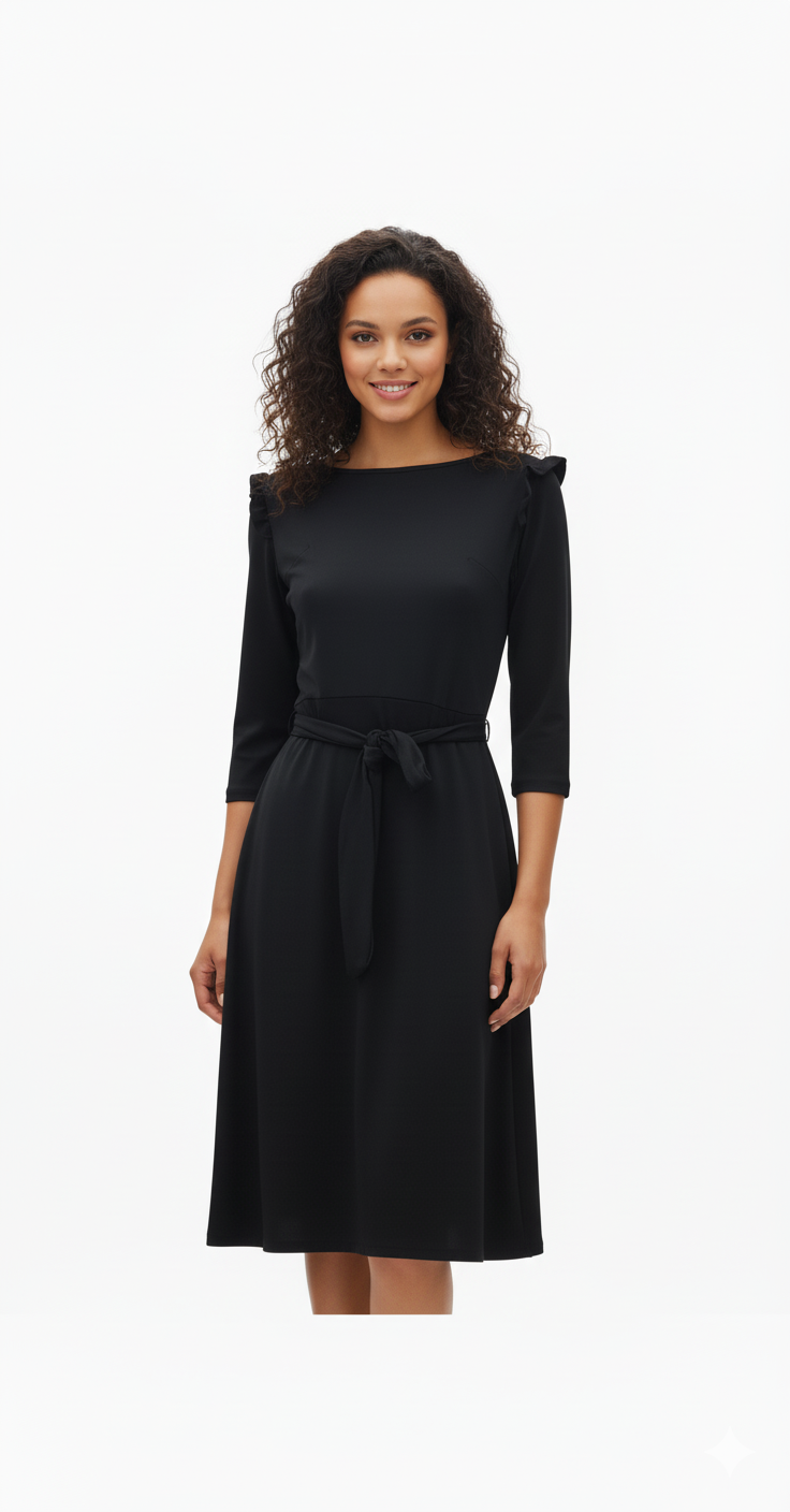 Black Ruffle Dress