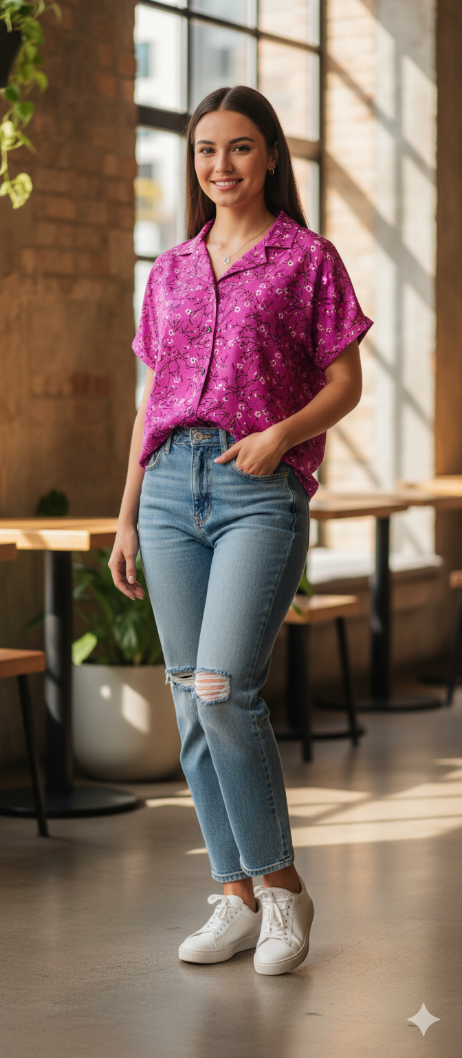 Floral Pink Shirt