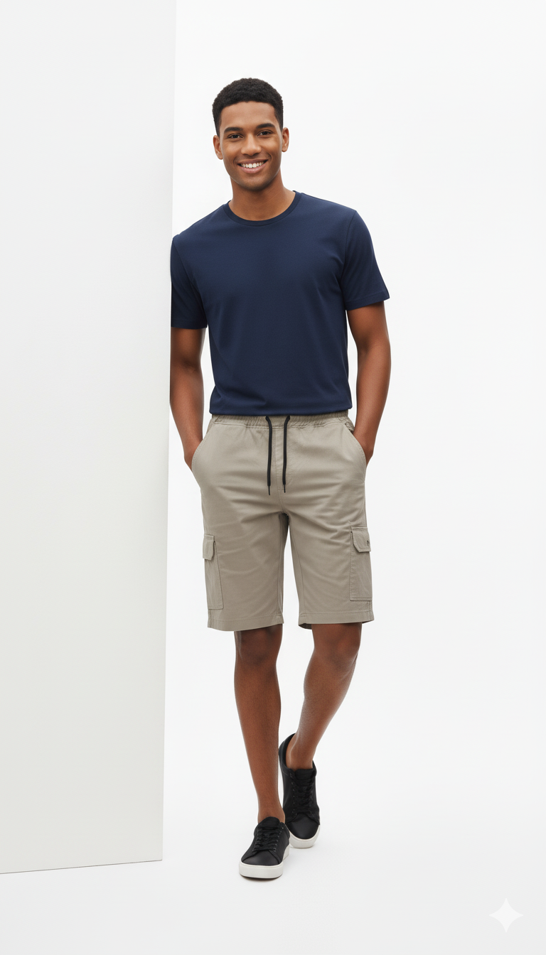 Drawstring Cargo Shorts