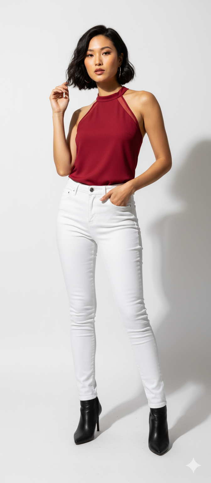 Burgundy Halter Top