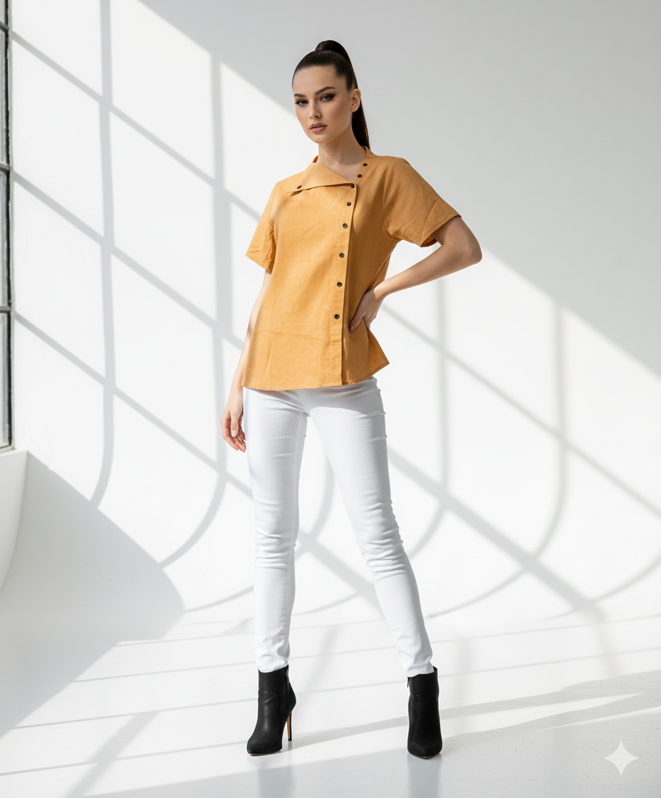 Mustard Button Shirt