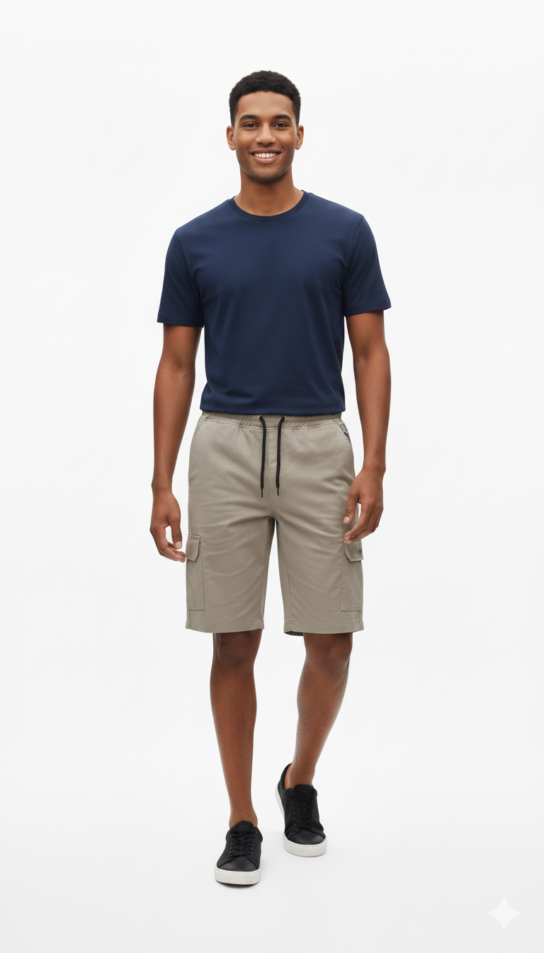 Drawstring Cargo Shorts