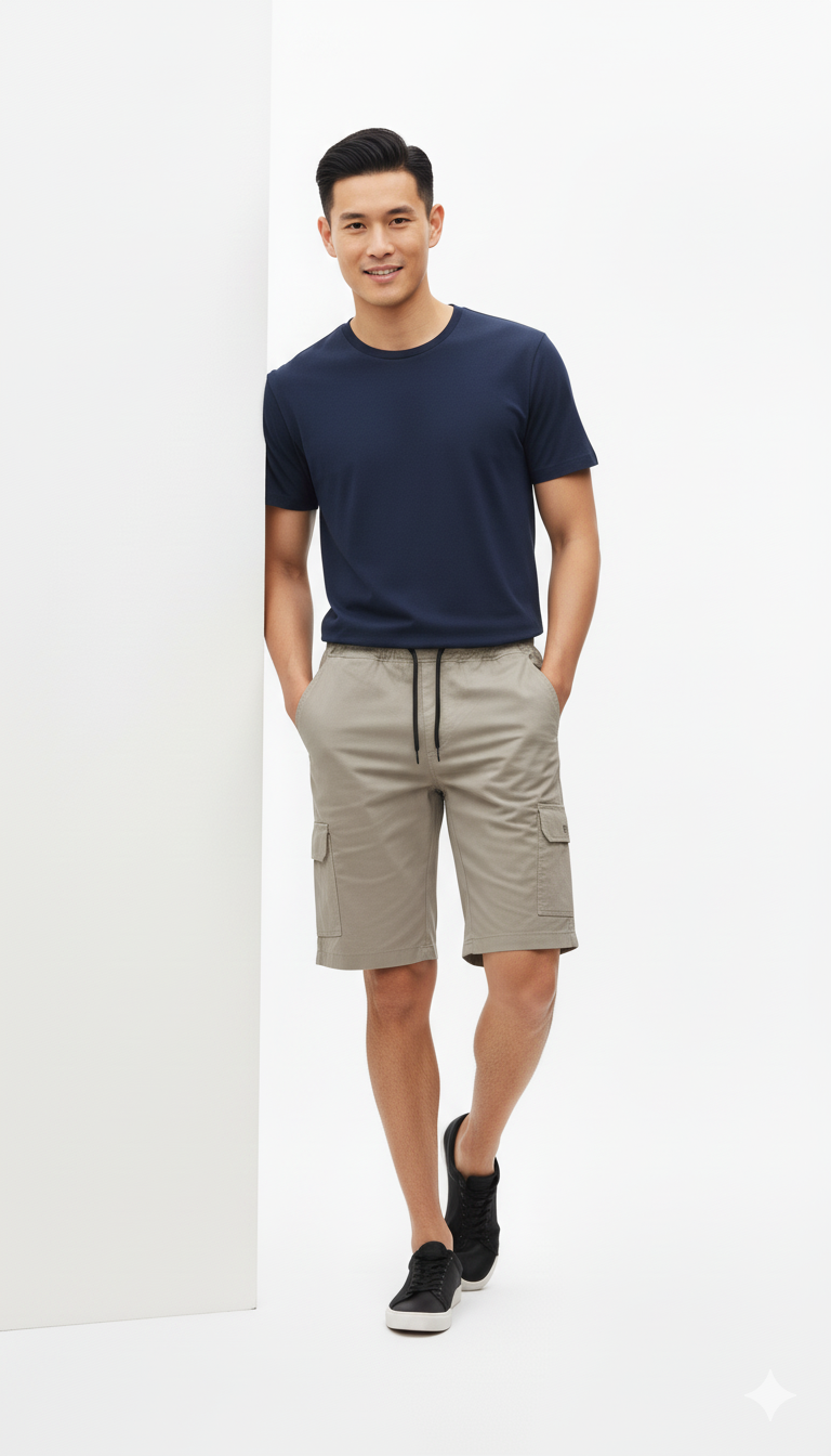 Drawstring Cargo Shorts