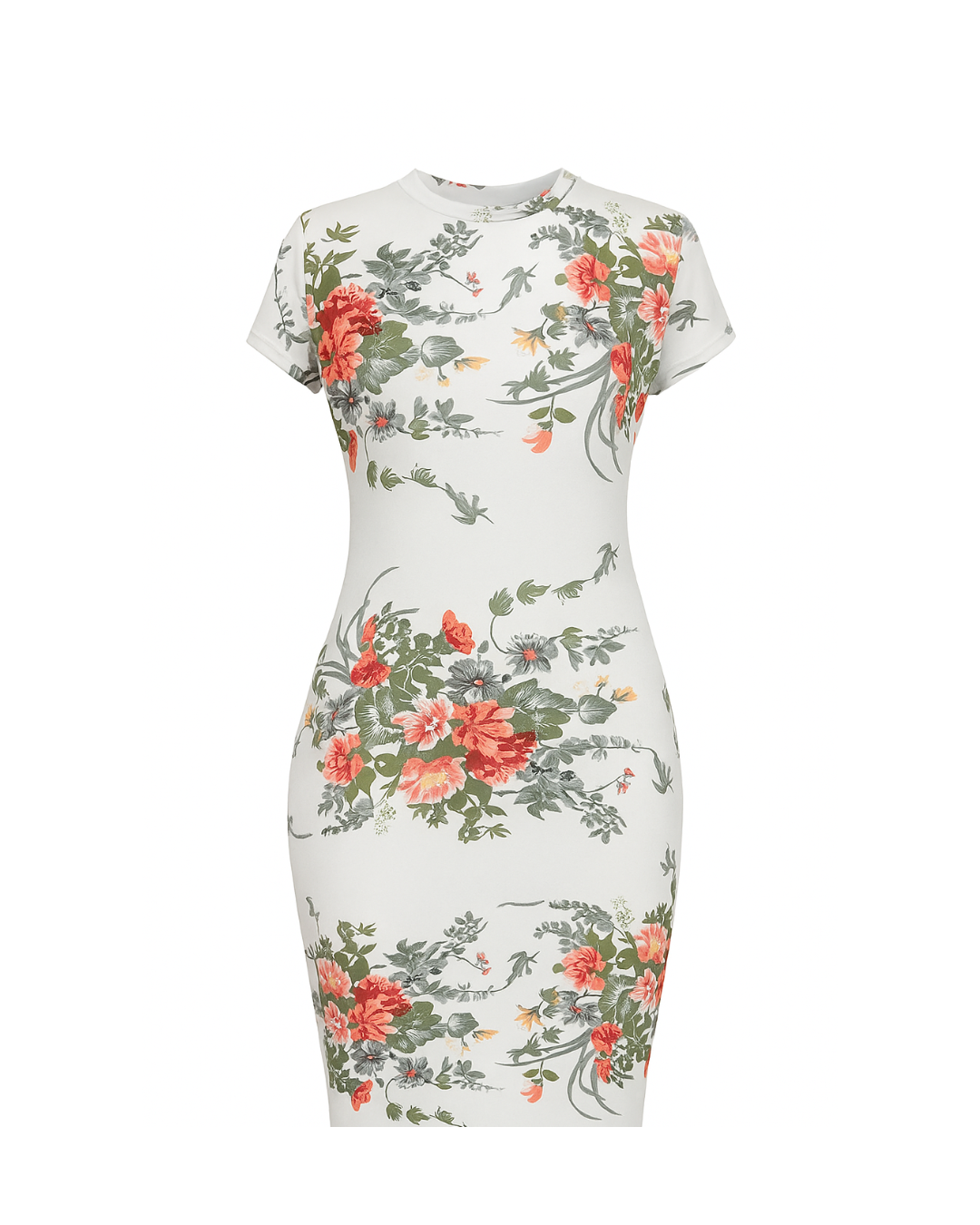 Floral Print Bodycon Mini Dress