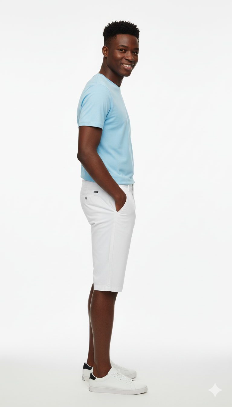 White Cropped Wide-Leg Trousers