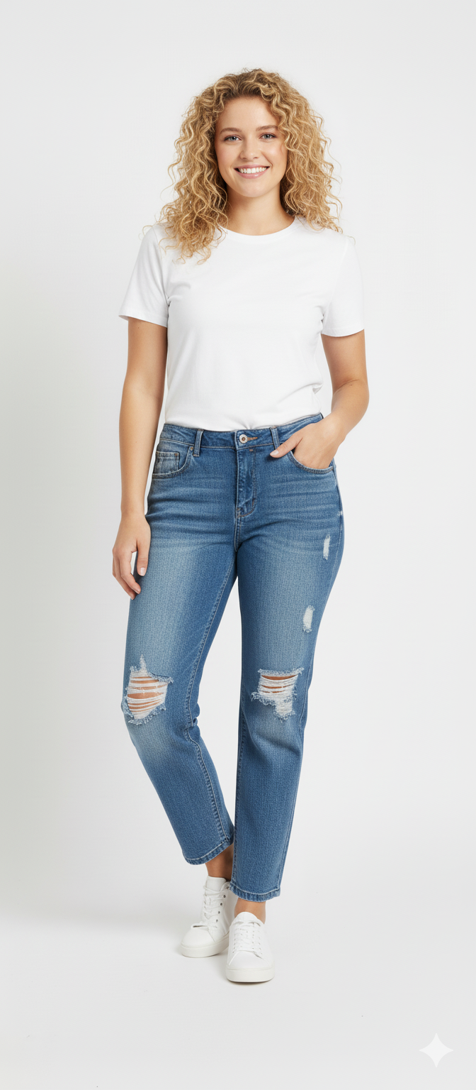 Maverick Distressed Denim Jeans