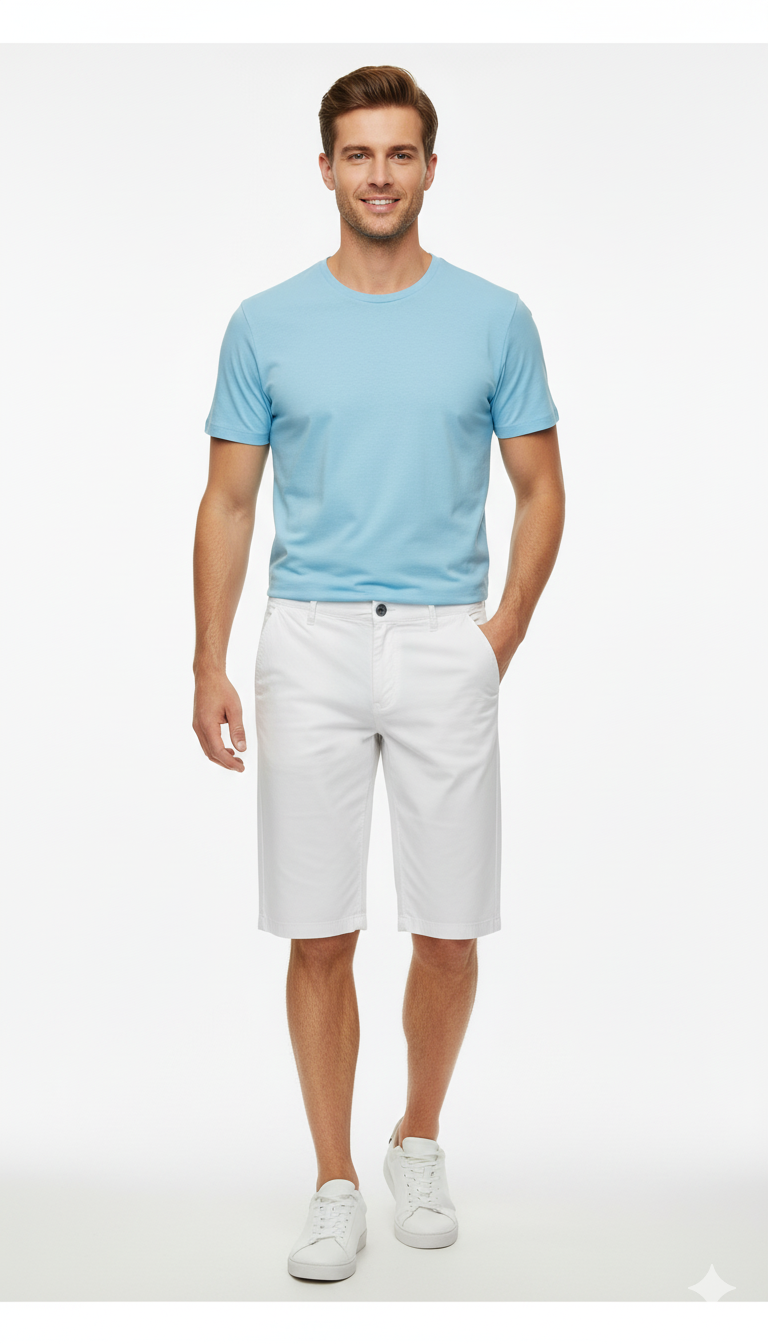 White Cropped Wide-Leg Trousers