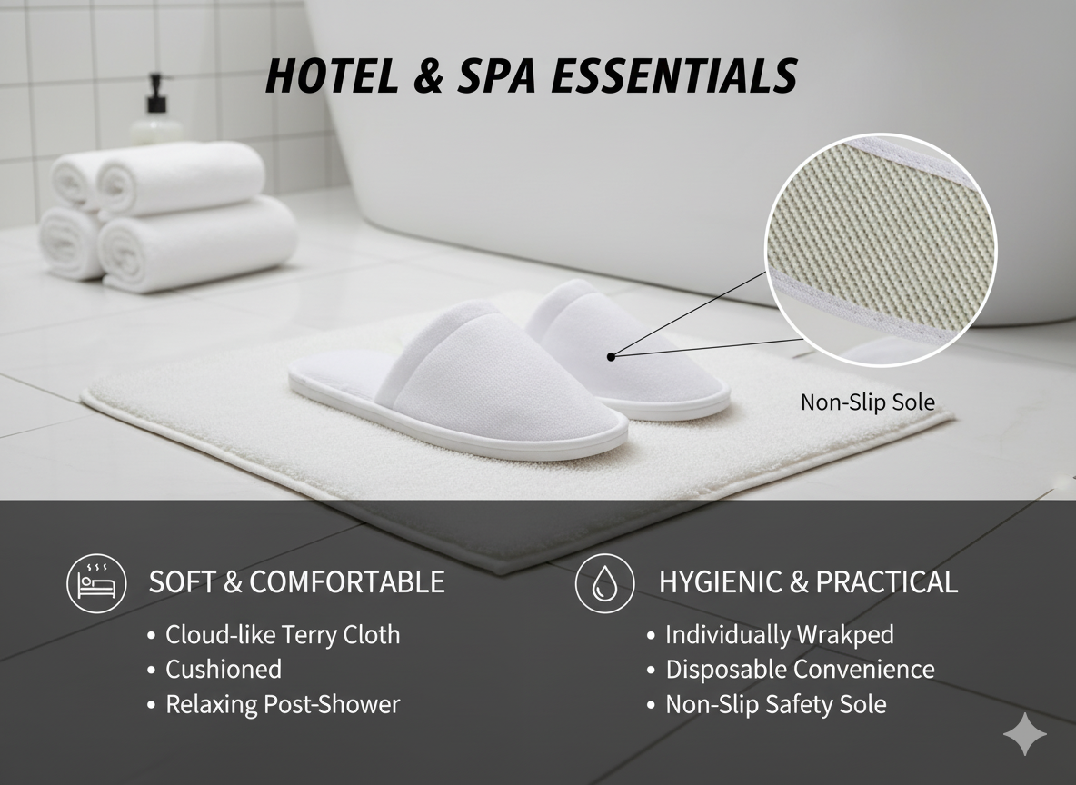 Terry Cloth Slippers 200 pairs
